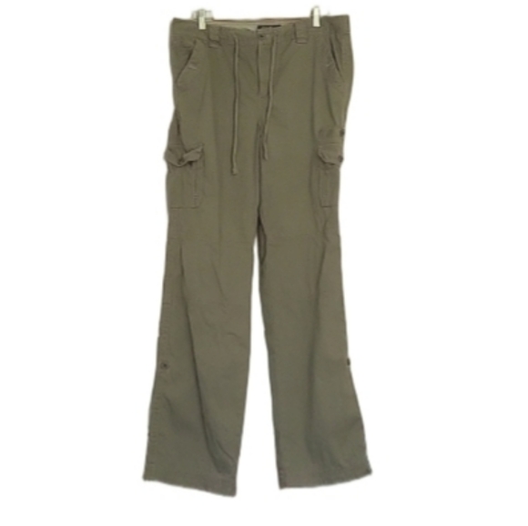 Womens EDDIE BAUER PUTTY CARGO TALL PANTS SIZE 12 - Picture 1 of 16